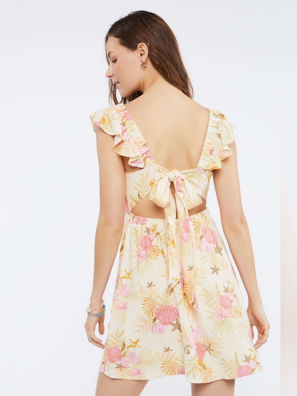Shell-Print Ruffle Sundress - Picture 2 of 7